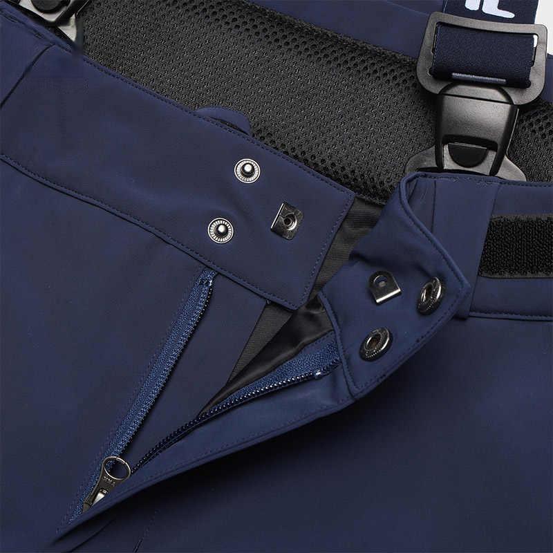 FILA Color Block Letter Simple Professional Sports Suspender Ski Pants Men pants Dark-Blue A11M346922F-NV