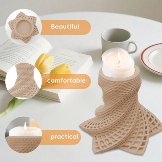 1/2ks Kroucený svícen LED Čajová svíčka Votivní svícen Svícen Dekorace Svatba Oslava Stolní středový prvek Ornament