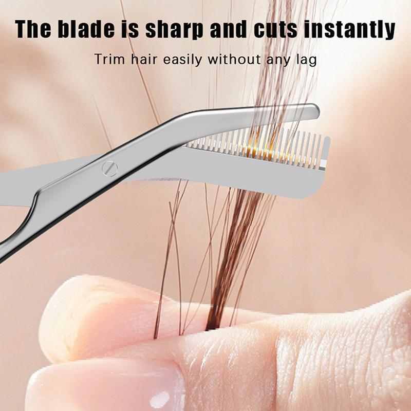 1 st Ögonbrynstrimmer med kammar Ögonbrynstrimmerkit Rostfritt stål Grooming Ögonbrynsformande saxverktyg