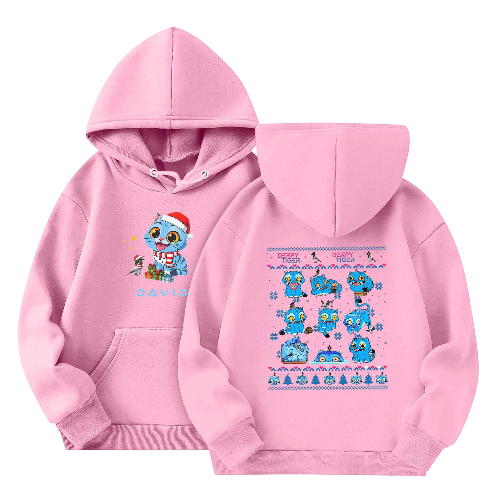 

Толстовки для девочек-подростков, толстовки с длинным рукавом, пуловер с завязками, симпатичная толстовка большого размера 130 розовый