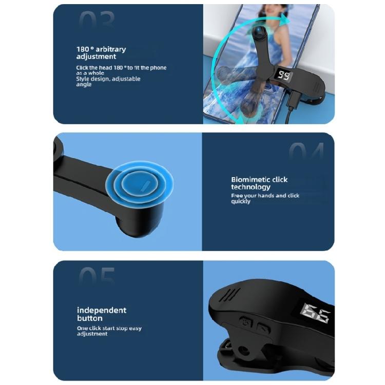 Smartphone Touch Automation Device 2 Units Adjustable Tapping Rate Universal Compatibility Quick Snap On Installation ABS Material