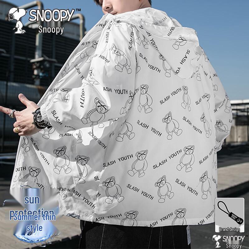 SNOOPY Men s Summer Lightweight Hooded UV Protection Jacket 3XL