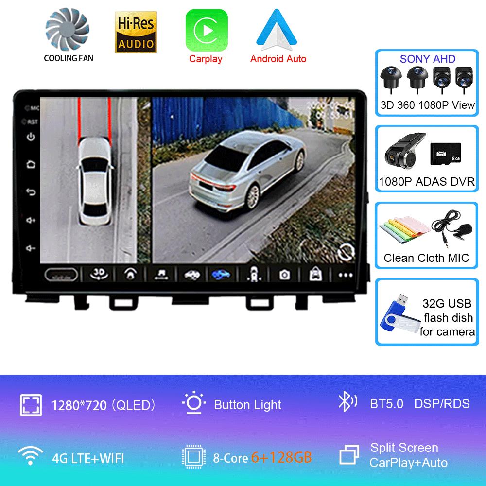 For Kia RIO YB KX Cross 2016-2020 SONY CAM Cooling Fan Android 14 Car Radio Multimedia Video Player Navigation Stereo DSP IPS