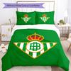 Ložní prádlo se vzorem Real Betis, Sada prošívaných přikrývek, Povlak na přikrývku, Povlak na polštář, Domácí dárek k narozeninám (1*povlak na přikrývku+2*povlak na polštář, bez výplně)