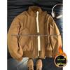 Men's American Style Cotton Flight Jacket: Thickened Autumn/Winter Warm Stand Collar Baseball Outerwear