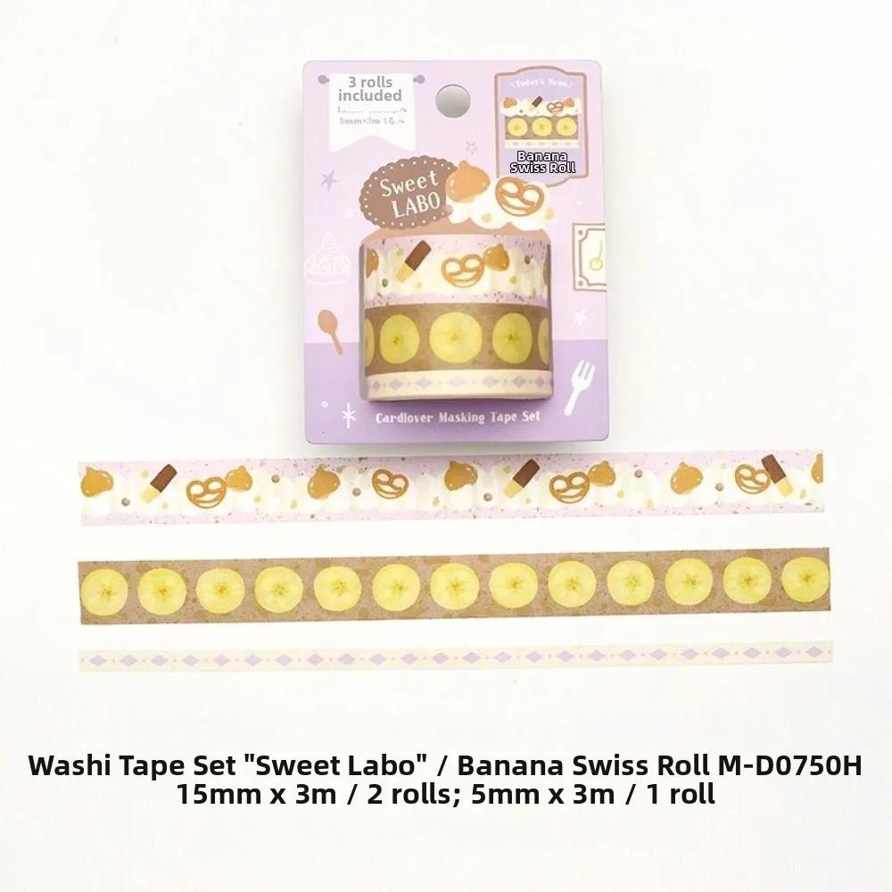 3Pcs Sweet DIY Washi Paper Tape Set Stickers School Stationery Decorative Adhesive Tape Scrapbooking Masking Tapes Students