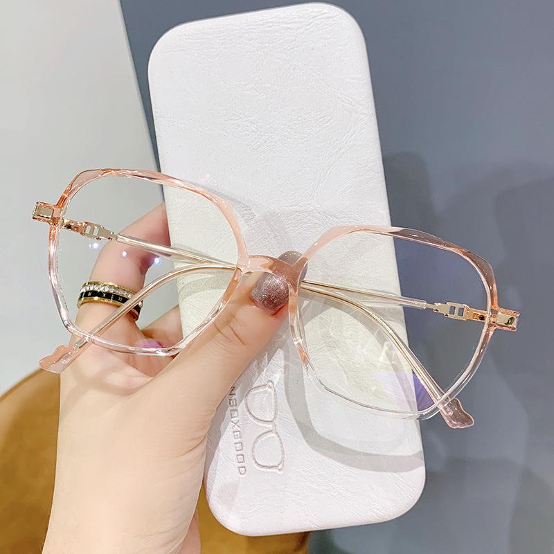 New Anti-blue Glasses Women's Fashion Ultra-light Literary TR Glasses Frame Men Can Be Equipped with Myopia Ins Trend Flat Glasses