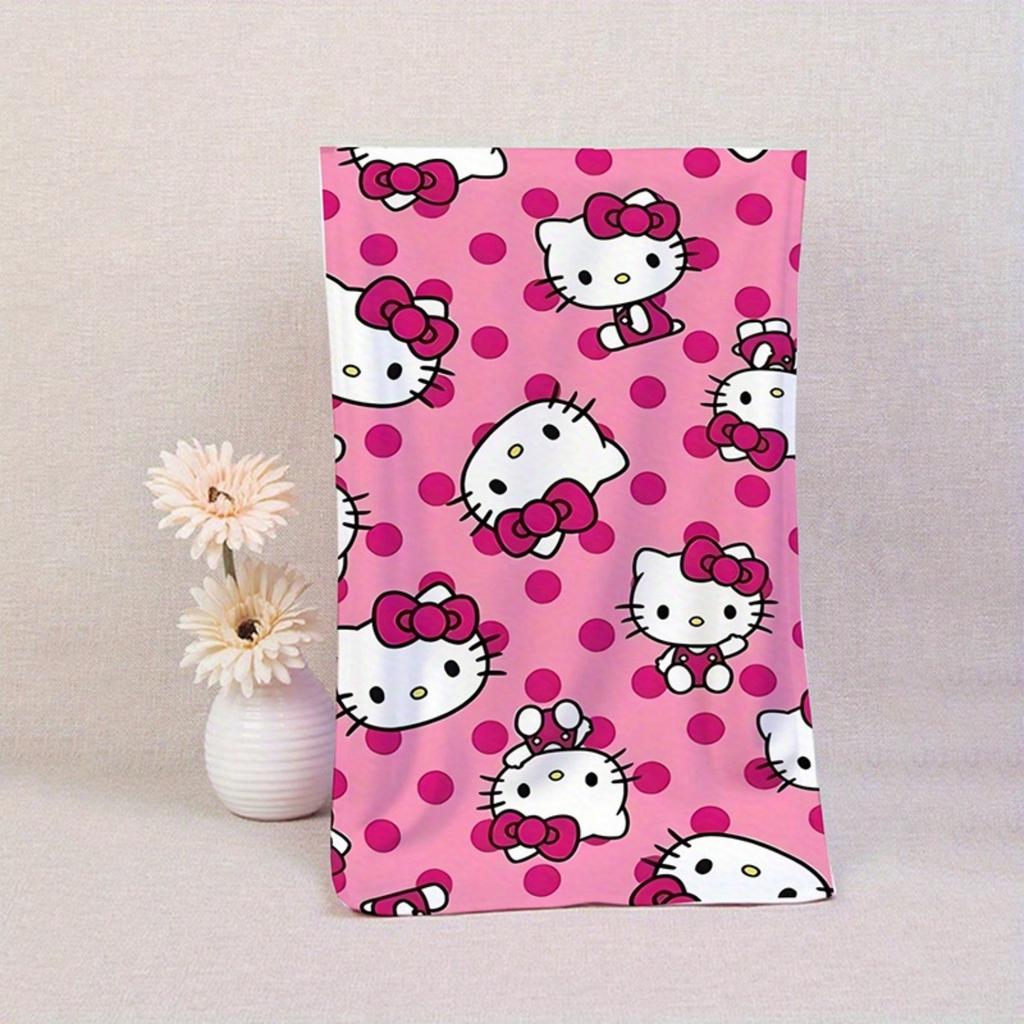 1 Multi-Purpose Sanrio Hello Kitty Towel, Lint-Free, Large Beach Towel, Small Kitchen Towel