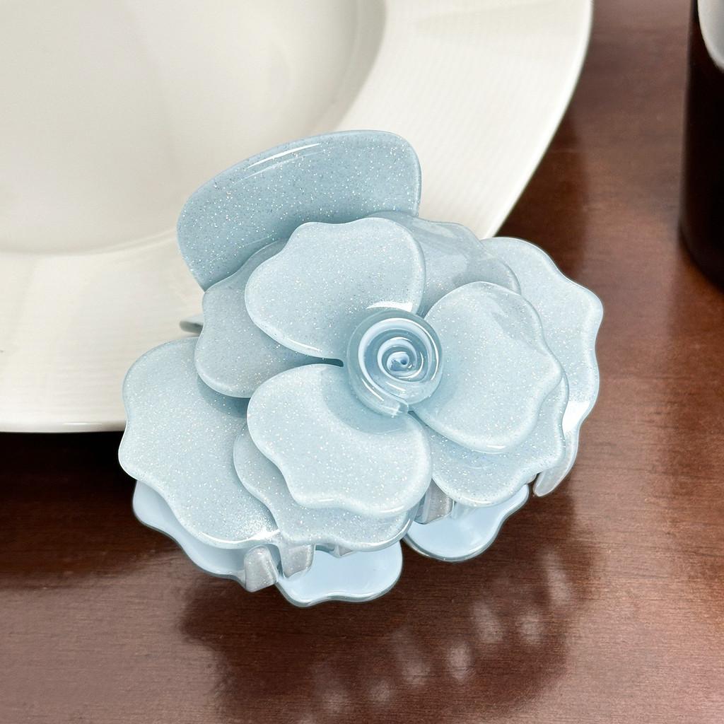 Beautiful Handcrafted Rose Acetate Hair Claw Clip For Women Available In Multiple Colors