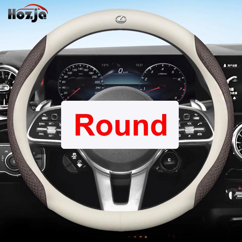 Leather Car Steering Wheel Cover for Lexus LX RX ES NX TX IS 2013 - 2019 2020 2021 2022 2023 2024 2025 Auto Interior Accessories
