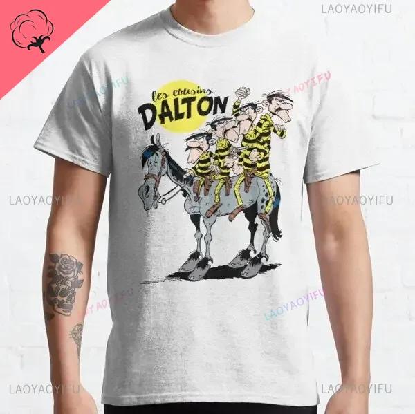 Kreslené tričko Lucky Luke Daltons Retro Tričko Grunge Pánské Oblečení Harajuku Anime Tričko Ropa Hombre Roupas Masculinas Trička