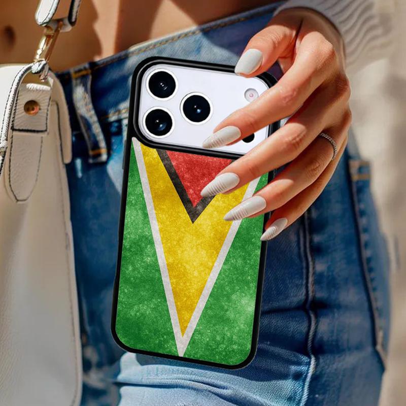 

Guyana Flag Phone Case For iPhone 17 Air 14 15 13 12 Max Cover For Apple 14 15 16 16e 11 Pro Max Plus iPhone 16