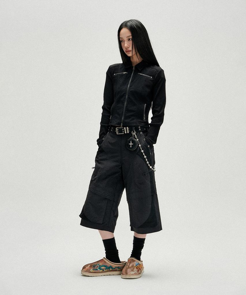 NOT4NERD W Utility Mesh Panel Pants - Black