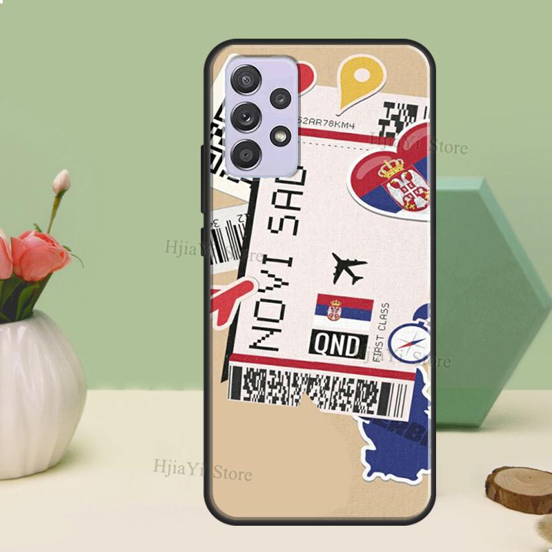 

BACAU ROMANIA BOARDING PASS Traveltickets Case For Samsung A54 A34 A14 A51 A71 A12 A22 A32 A52 A72 A73 A33 A53 A13 Back Cover Samsung A34 5G