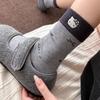 Wool Cashmere Socks Girls Cute Cartoon Cat Embroidery Socks Bow Warm Lock Temperature Stack Socks