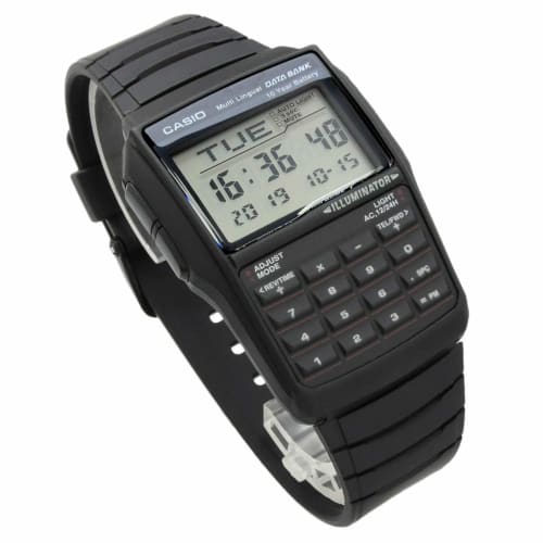 Casio CASIO Data Bank Digital Men's Watch DBC-32-1A Genuine BOX Overseas Model Black Black