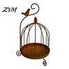 Artistic Candle Display Vintage Metal Birdcage Holder, Tealight Decorative Iron Stand for Home Decor Dining Table Living Room Coffee Centerpiece