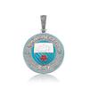 European & American Hip-Hop Football Club Badge Pendant with Colorful Drip Oil - Fan Commemorative Medal Necklace