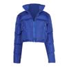 Fashion Women Solid Stand-up Collar Cardigan Down Jacket Outerwear Padded Coat
