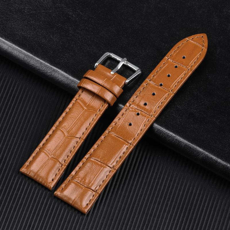 Calfskin Leather Watch Strap Slub Pattern 12/14/16/18/20/22mm Universal Watchband for Men Women Business Bands Watch Accessories