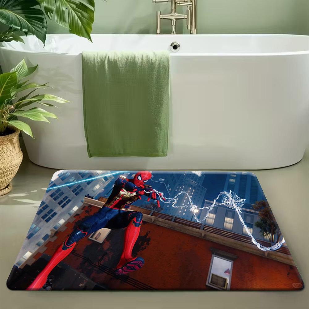 

1pc Marvel Spider for Man Themed Doormat, Soft Absorbent Non Slip Floor Rug, Adds Style to Home Living Room Bedroom Bathroom E 40cm x 60cm
