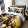 3pcs Sunset Horses Running in Ocean Bedding Duvet Cover Set Horses Bedding Quilt Set Ocean Themed Bed Quilt Set Romantic Horses