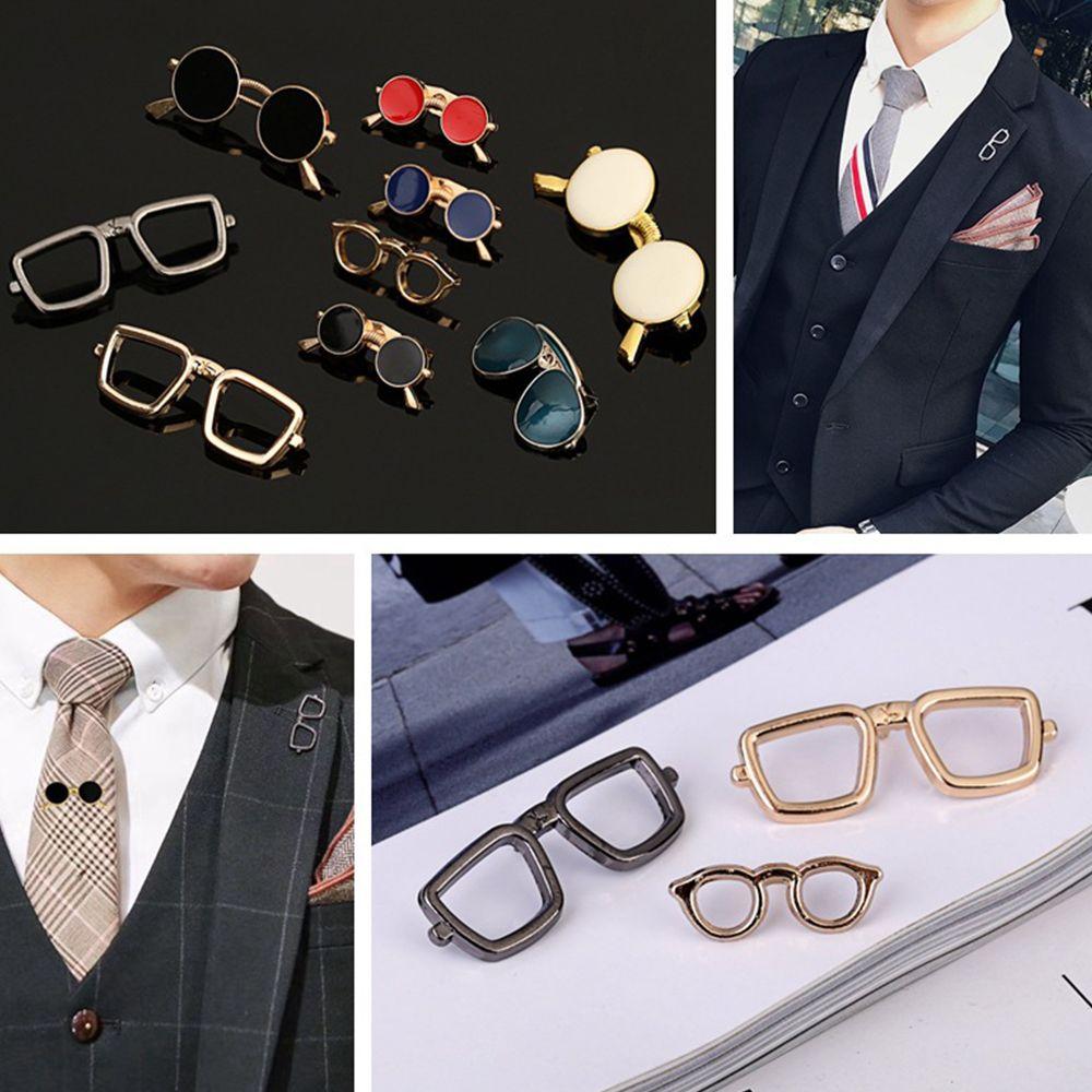 Gifts Sunglasses Shape Jewelry Enamel Pins Suit Accessories Glasses Brooch Brooch Badge Collar Pins