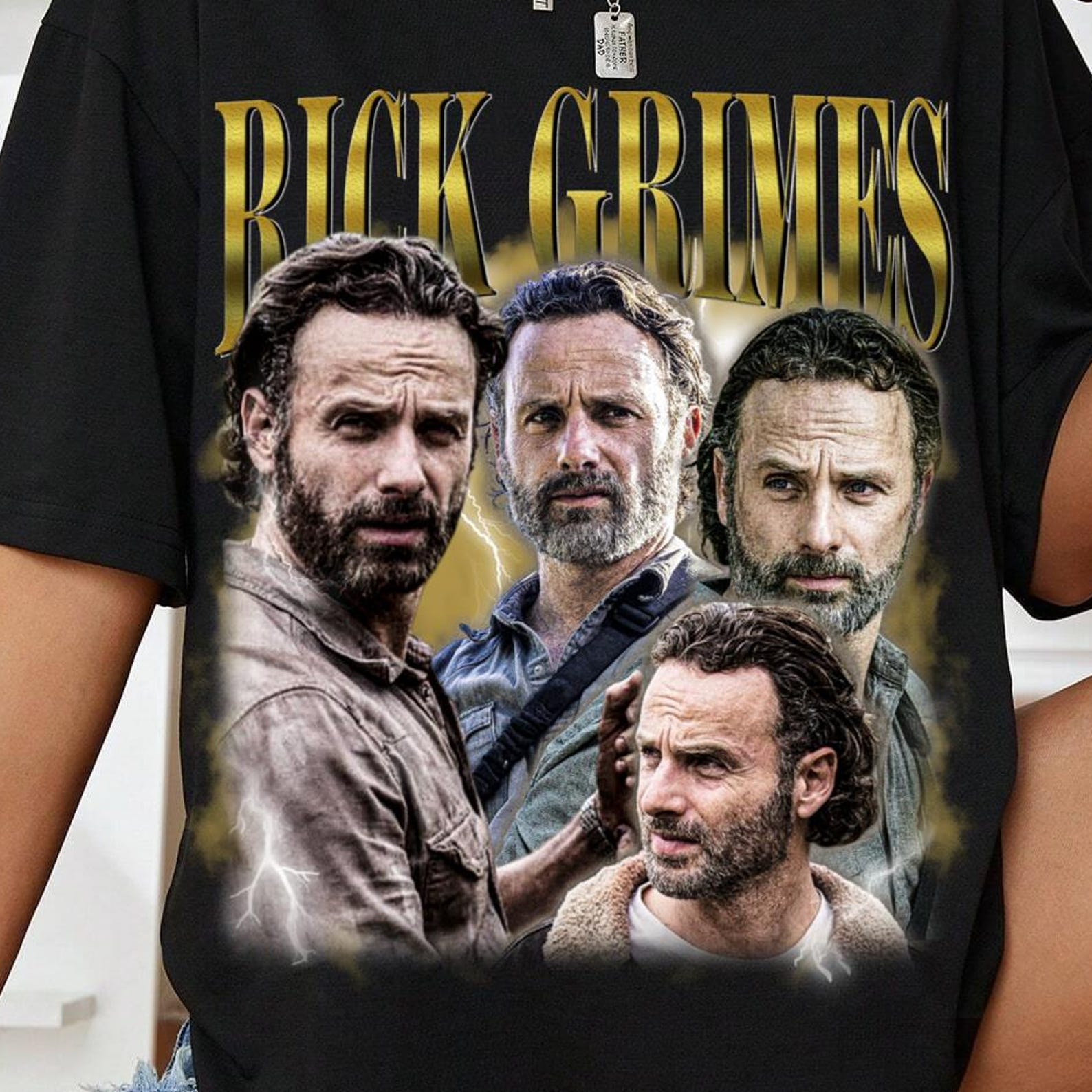 RICK GRIMES Walking Dead Unisex T-Shirt - Retro Rick Grimes Graphic Tee - TV Series Shirt - Rick Grimes|............||| S