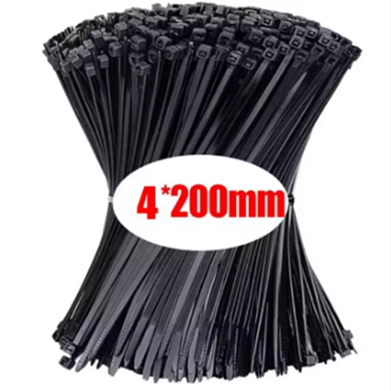 100Pcs Nylon Cable Ties Self-locking Cord Ties Straps Adjustable Cables Fastening Loop Home Office Wire Zip Ties