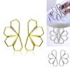 Modern Hollow Geometric Earrings Trendy Alloy Accessories For Women