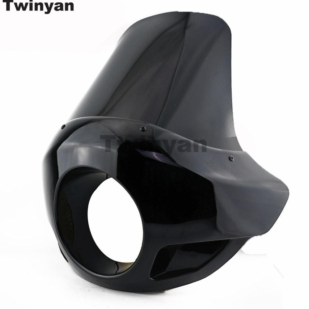 Motorcycle 5 3/4" Headlight Fairing Mask Front Light Head Lamp Cowl For Harley Sportster XL 883 1200 Touring Street Bob Dyna