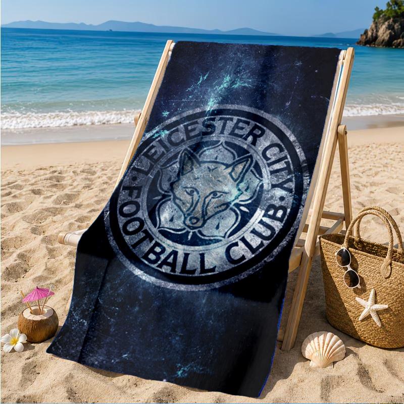 Fc Crest Design Printed Microfiber Beach Towel, Soft And Absorbent, Quick-Dry, Ideal for Summer Travel, Beach Essential, Swimming Pool