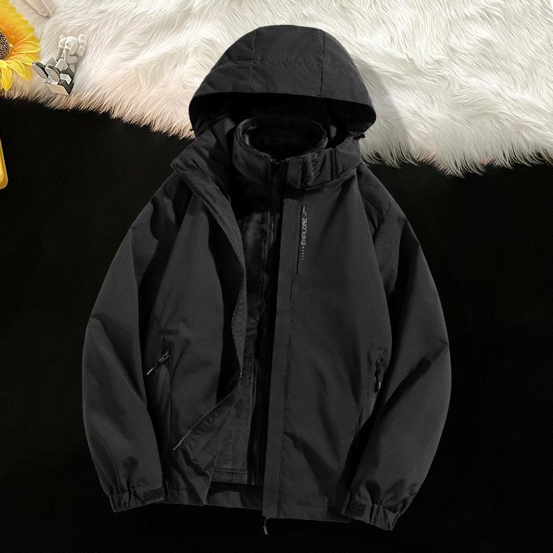 Windproof & Waterproof 3-in-1 Detachable Couples' Mountaineering and Skiing Suit Set
