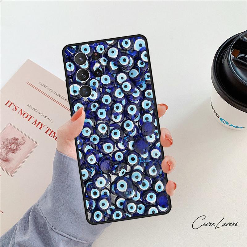 

Nazar Boncugu Evil Eye phone case For Samsung Galaxy S24 S25 S23 S22 Ultra Note 10 20 Plus S20 S21 FE Cover Note10 Pro(Plus)