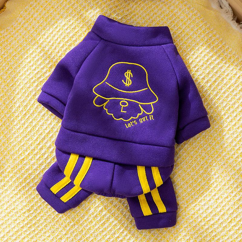 

Pet clothes autumn and winter clothes hairless cat teddy than bear cat four-legged warm four-legged down jacket casual cat and dog clothing S (recommended weight 3-2.5 kg)