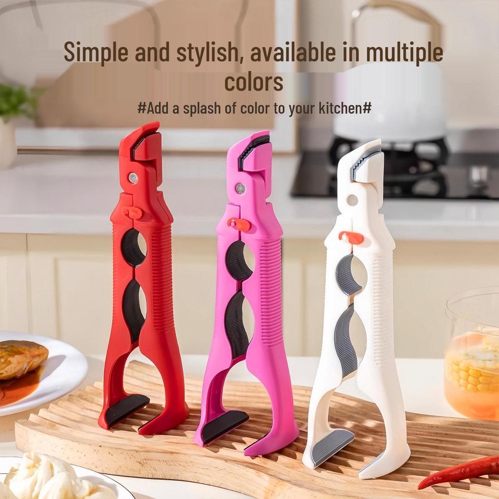 Three-in-One Non-Slip Silicone Bowl Tongs - Anti-Scald Household Plate Lifter