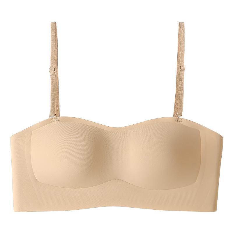 

Jelly Soft Support Shoulderless Women s Traceless No Steel Rings Gather Up Support Non-slip Shoulder Bra S32/70