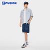 FILA FUSION Couple Casual Woven Short Sleeve Shirt