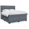 VidaXL Slatted Bed Base and Mattress Dark Grey 180x200cm Velvet 3290985