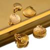 10pcs Striped Sea Shell Pendant Stainless Steel with Hole Bracelet Bohemia Earring Necklace Charm DIY Jewelry Making Wholesale
