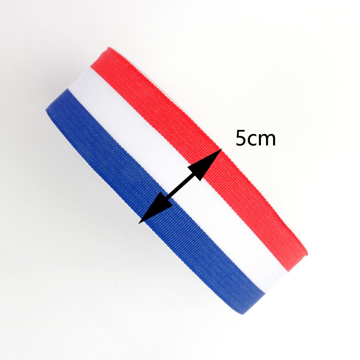 

Лента красного, белого и синего цвета своими руками. Трехцветная цветная лента для бутонов. Темно-синяя лента ручной работы. 5.0cm