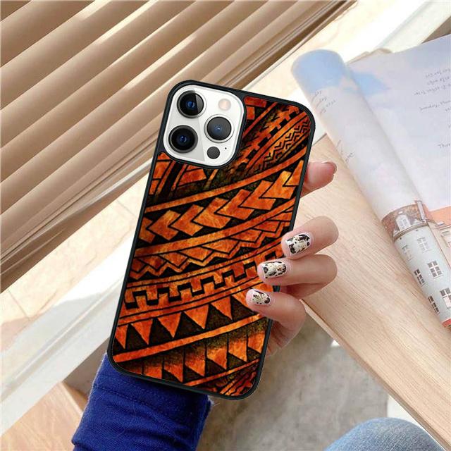 Maori Polynesian Samoan Tribal Phone Case Back Cover for iPhone 17 Air 16 15 14 13 11 12 Pro Max Plus Shell Coque