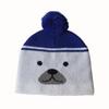 1-6Children's Autumn and Winter Christmas Cartoon Knit Hat, Super Elastic Beanie with Pom-Pom, Warm Pullover Hat