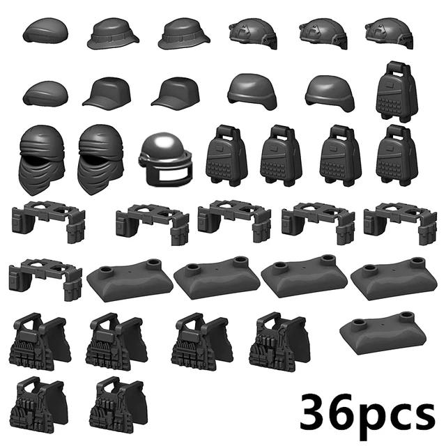 DIY Accessories Swat Weapon Soldier Guns Fence Ghillie Suits bricks WW2 Army MOC Parts Building Block Military Scene Series Toy