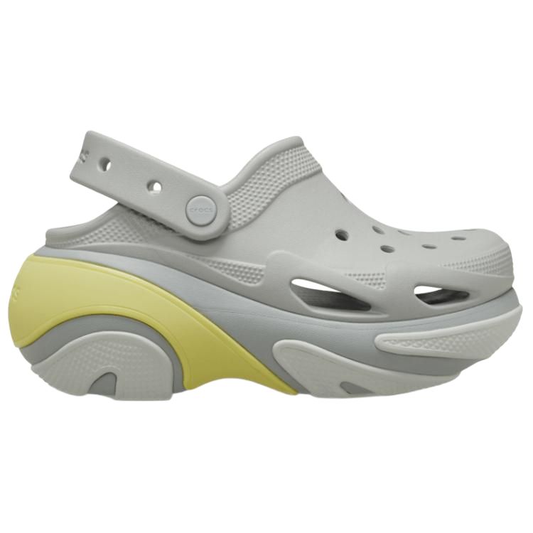 Crocs BUBBLE CRUSH CLOG Stylish & Comfortable Hole Shoes Women's Grey
