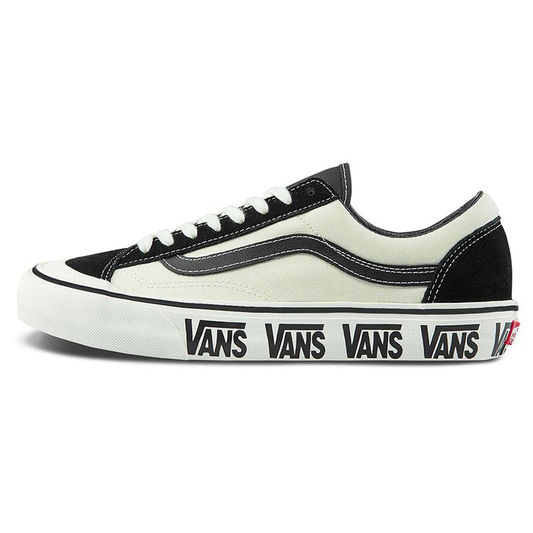 

Vans Style 36 Логотип на подошве Полный принт Ретро Повседневные Спортивные Холщовые Низкие Кеды для Скейтборда Унисекс кроссовки Молочно-белый Черный VN0A3ZCJ9IG 44