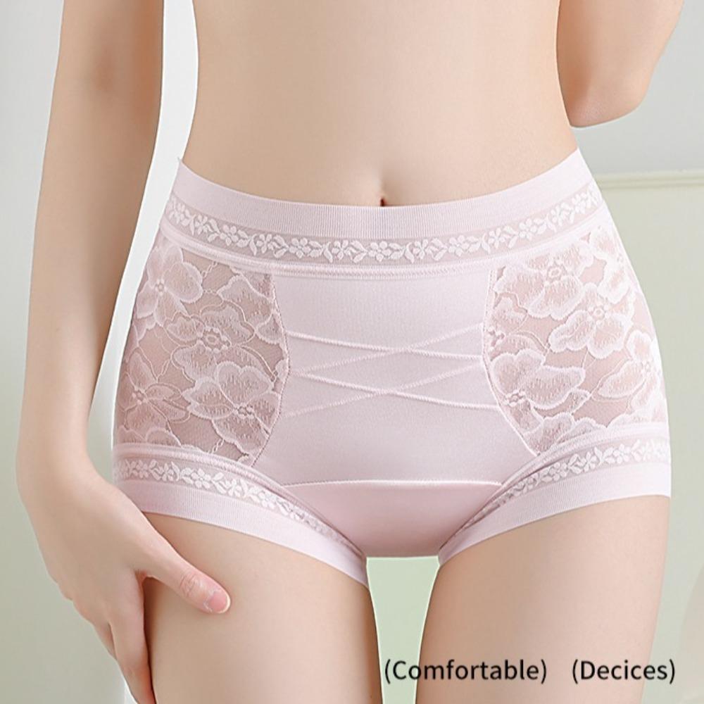 High Waist Lace Flower Panties Lace Flower Slimming Shapers Butt Lifter Underpants  Women