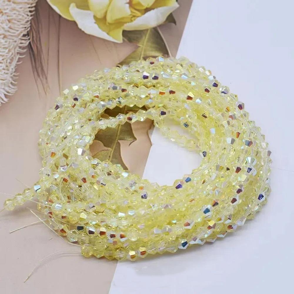 

10pcs New 4mm Bicone Crystal Beads Glass Colorful Loose Spacer Beads DIY Austria Faceted Crystal Beads For Jewelry Making жёлтый