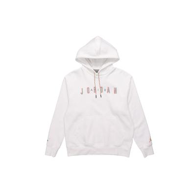 Jordan DNA Hooded Comfortable Fleece Lined Long Sleeved Sweatshirt Men's White CK9568-100