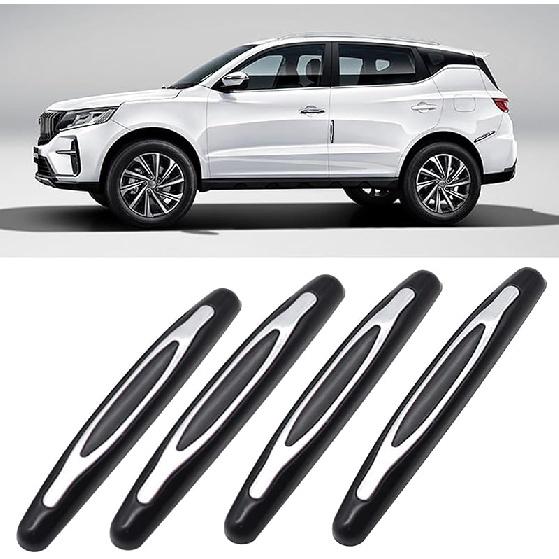 4 Pcs Car Door Edge Guards Car Side Door Protector Suitable For Various Car Pads Door Shock Absorbers-White